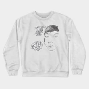 BirdFlowerFace Crewneck Sweatshirt